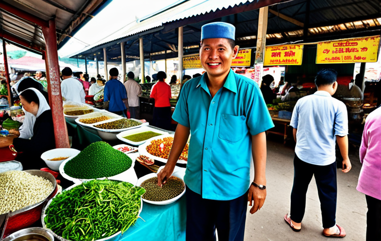 라오스 전통 음식 레시피 - **Tam Mak Hoong (Papaya Salad):** "A vibrant image of Tam Mak Hoong, a spicy Lao papaya salad, with ...