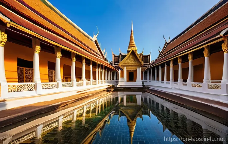 라오스 유명 사원 왓 씨사켓 - **Prompt 1: Ancient Grandeur of Wat Sisaket Exterior**
    "A stunning wide-angle shot of the Wat Si...
